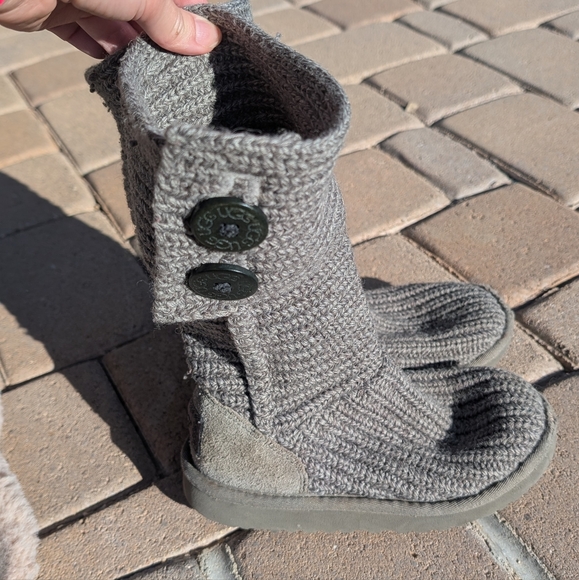 UGG Australia Classic Cardy Knit Boots Kids Size 13 - Picture 5 of 8